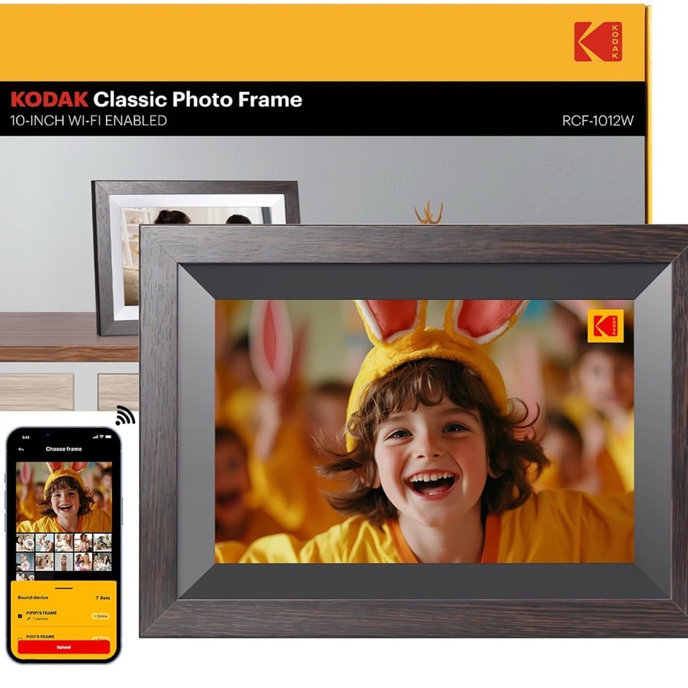 Kodak Digital Photo Frame with Brown and White Design